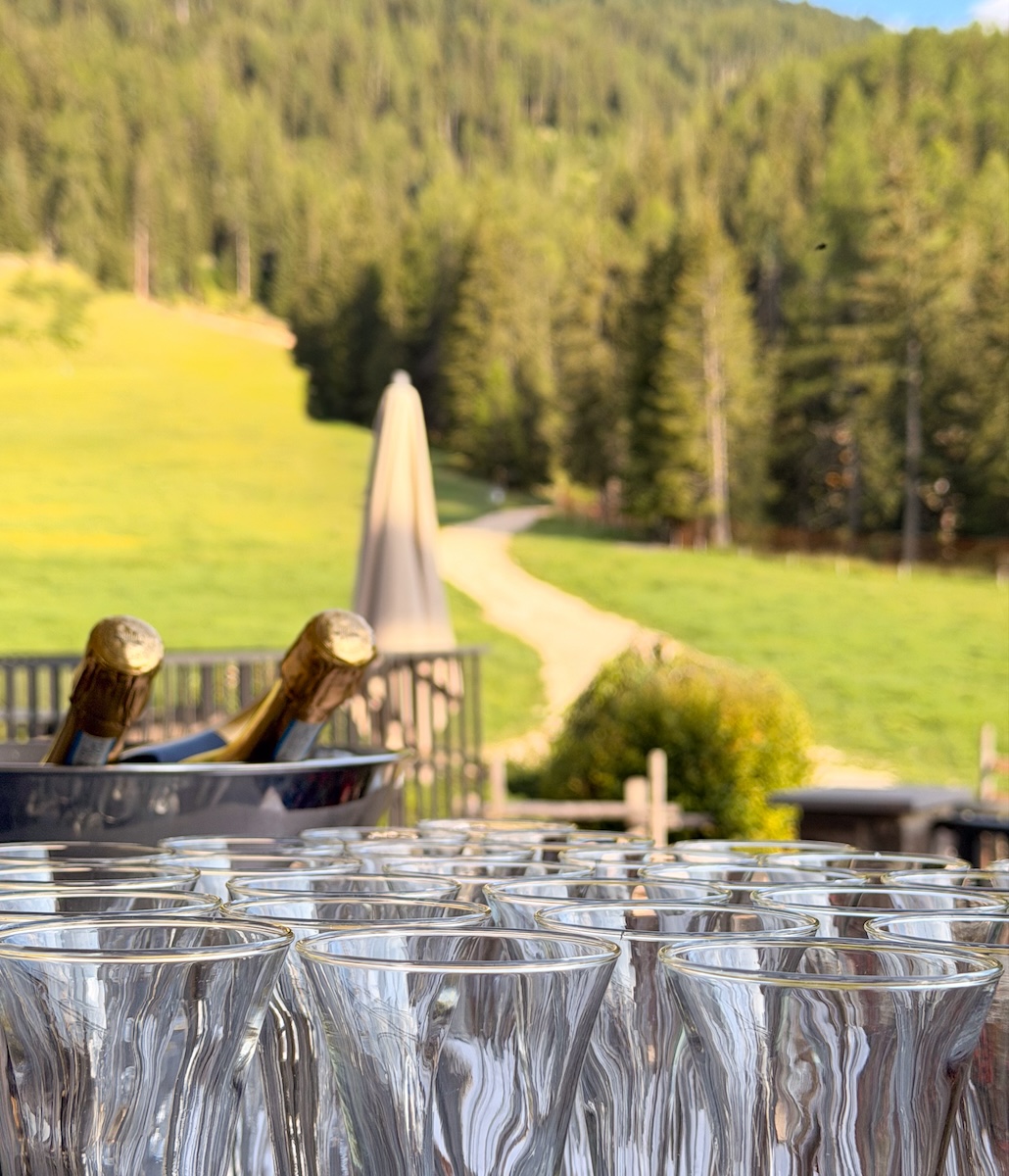 Aperitivo della domenica con vista al Latemar a Obereggen.