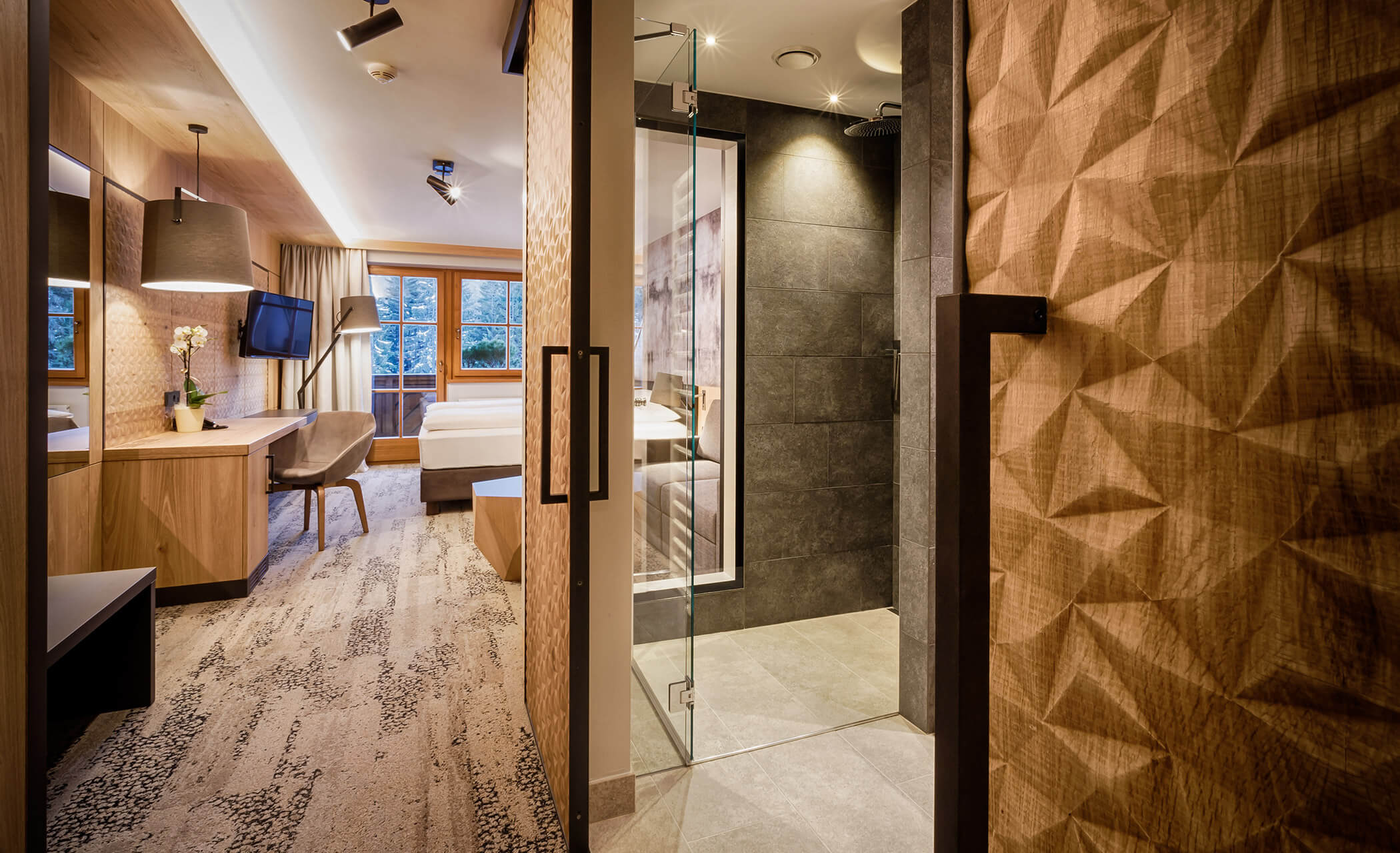 Junior Suite Latemar - vista sul bagno